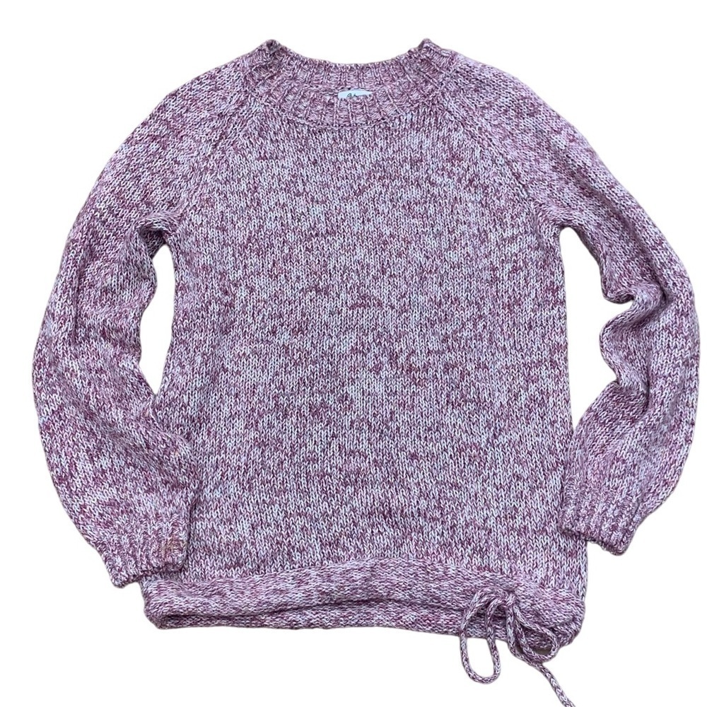 Reitman's Womens Heather Pink Knit Pullover Sweater with Tie Size XS​